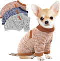 3 Pack Dog Sweaters for Small Dogs Girl Boy Winter Fleece Clothes Warm Soft Dog by BAOBICUTE