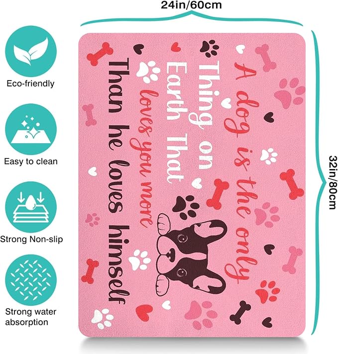 Pet Feeding Mat for Floors Waterproof Dog Mat for Food and Water Absorbent - Image 4