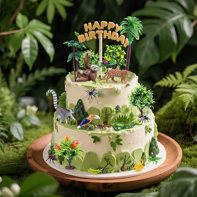 26Pcs Rainforest Animal Figures, Realistic Jungle Animals Toys - Image 6