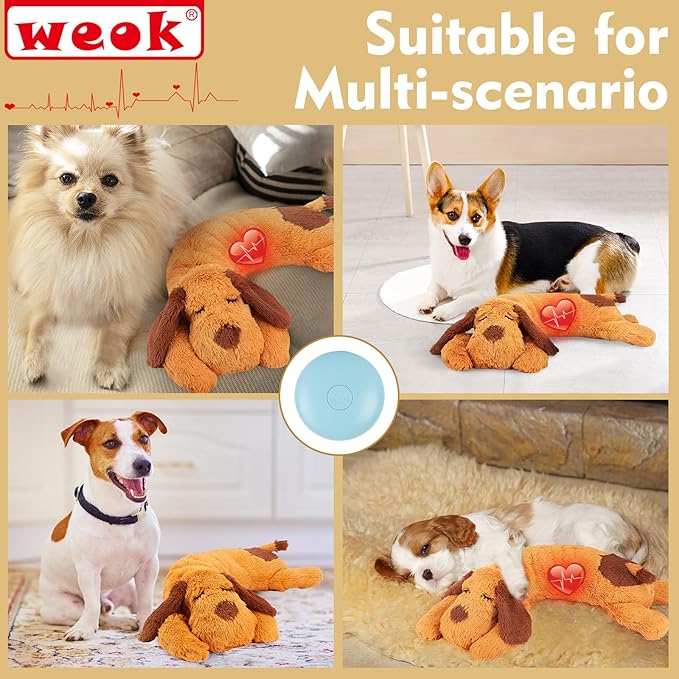 Heartbeat Puppy Toy, Comfort Cuddler Pillow, Dog Anxiety Relief Calming Aid - Image 2