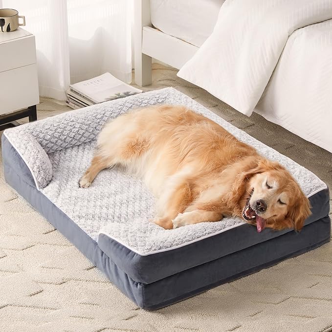 Orthopedic Dog Bed for Large Dogs, Egg Crate Foam Bed for Large Dogs, Equipped - Image 8
