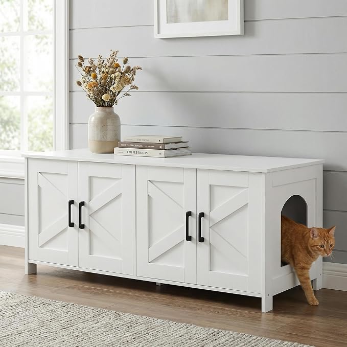 Homhedy Cat Litter Box Enclosure by Homhedy