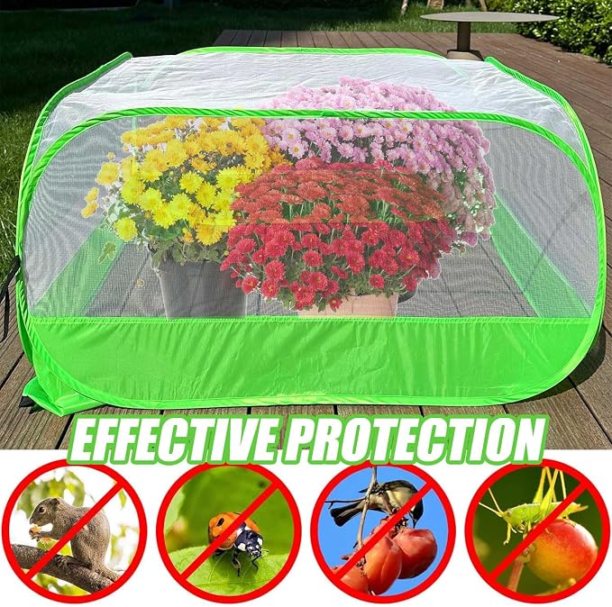 Pop-up Garden Mesh Plant Cover Outdoor Tent Garden Cover Mesh Bird and Pest - Image 4