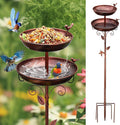 Metal Bird Bath for Outside, 2-in-1 Birdfeeder and Bath, 42 Inch Tall Stand by Unknown