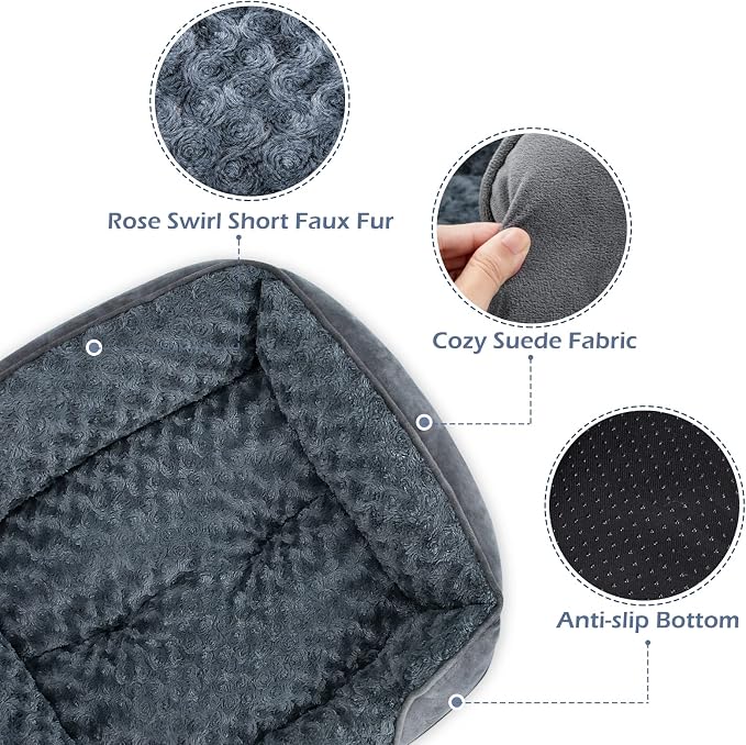 INVENHO Dog Bed Medium Size Dog, Orthopedic Warming Soft Calming Sleeping Puppy - Image 4