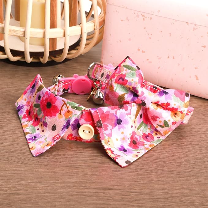 Cat Collar Breakaway with Bells, Small Cat Collar with Bow - Image 5