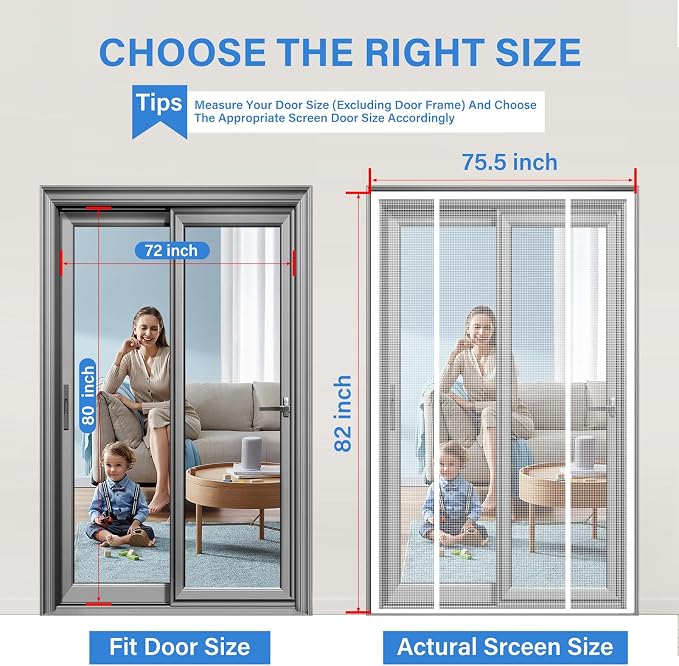 Magnetic Screen Door Upgraded PET Mesh Stronger Than Fiberglass and Polyester - Image 2