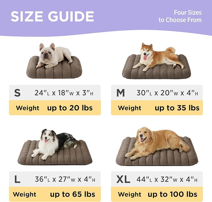 LE SURE Cute Orthopedic Dog Bed Medium Size Dog, Waterproof Chic Flat Pet Beds - Image 6