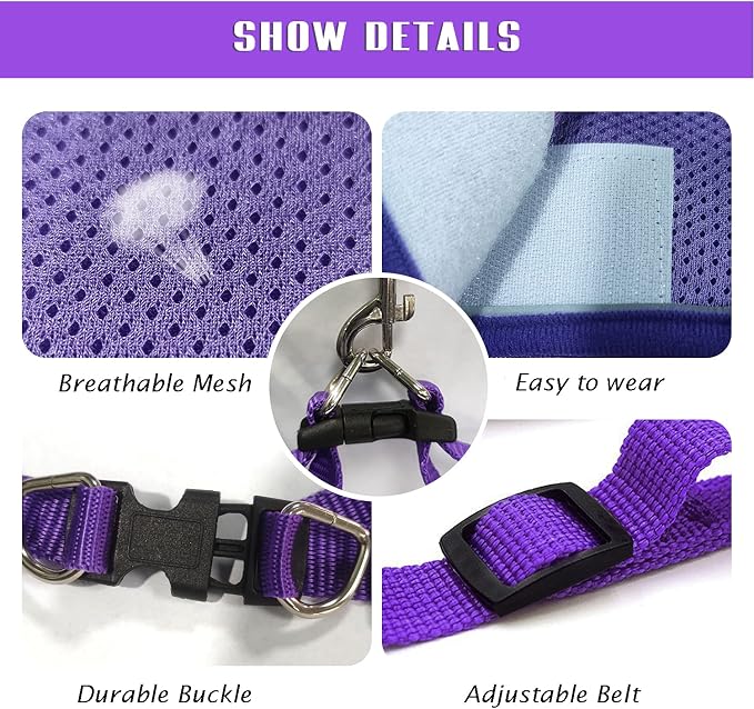 FEimaX Dog Harness and Leash Set, No-Pull Breathable Soft Mesh Puppy Vest - Image 3