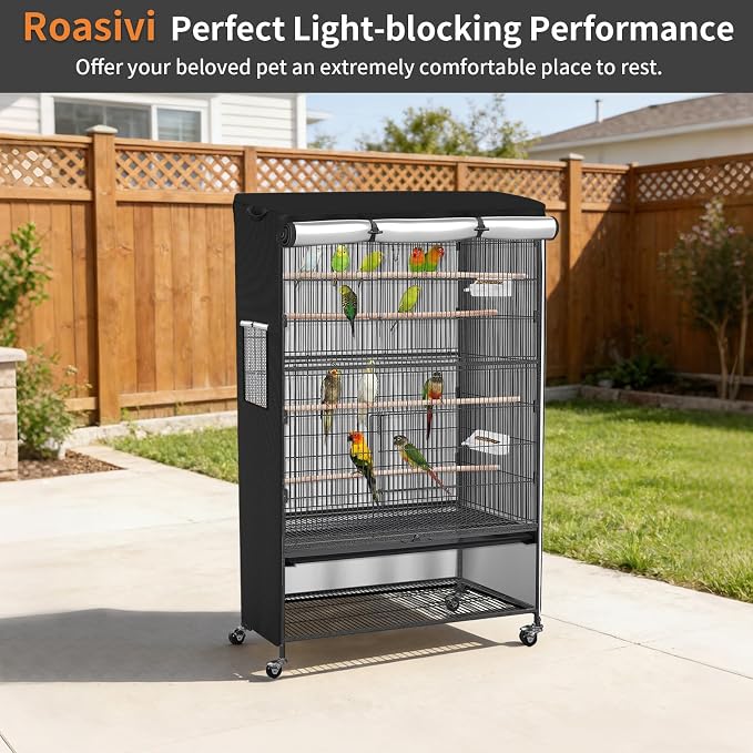 Roasivi Universal Large Birdcage Cover Black Out and Breathable Cages Cover - Image 7