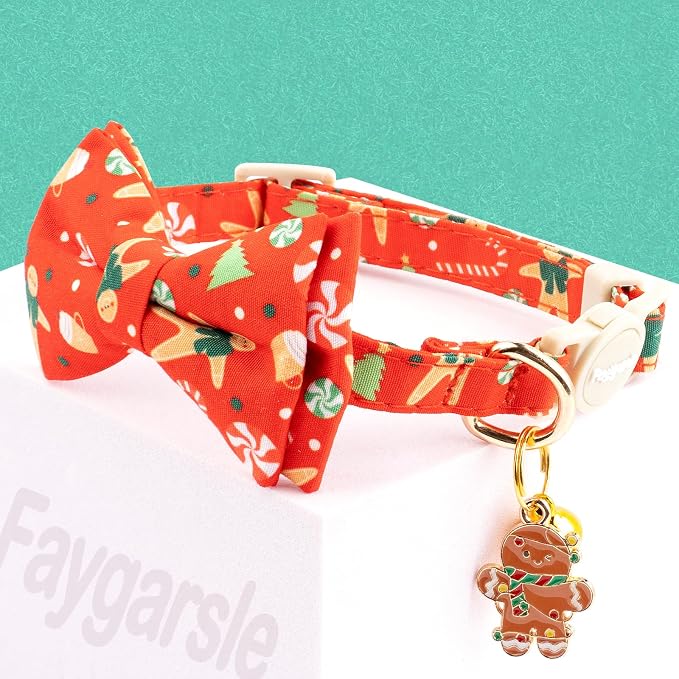 Faygarsle 2 Pack Christmas Cat Collar Set, - Image 4