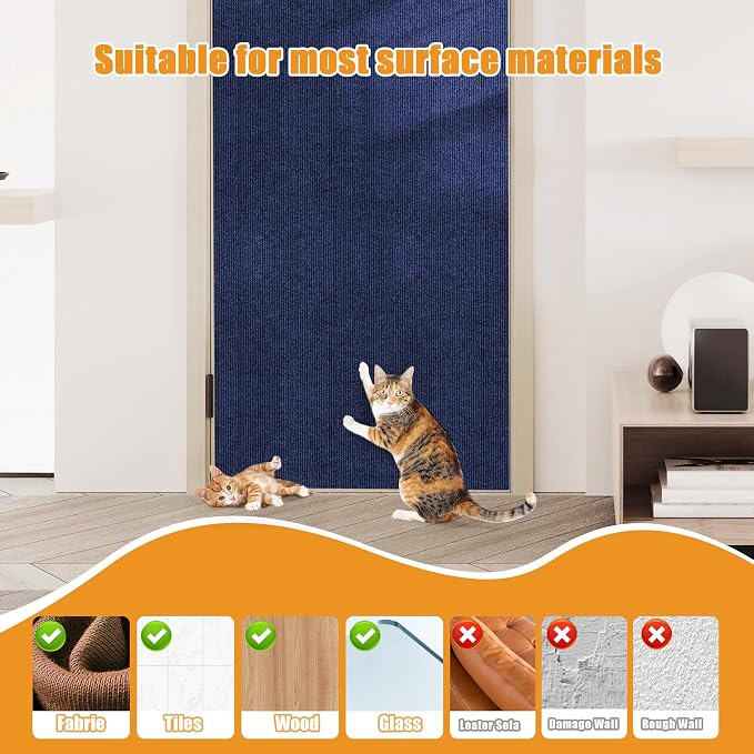 Cat Scratching mat Self-Adhesive, Trimmable Furniture Protector - Image 6