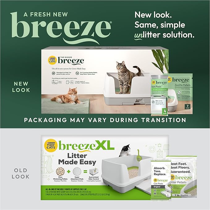Purina Tidy Cats Litter System, Non-Clumping, Breeze XL All-in-One Odor Control - Image 2