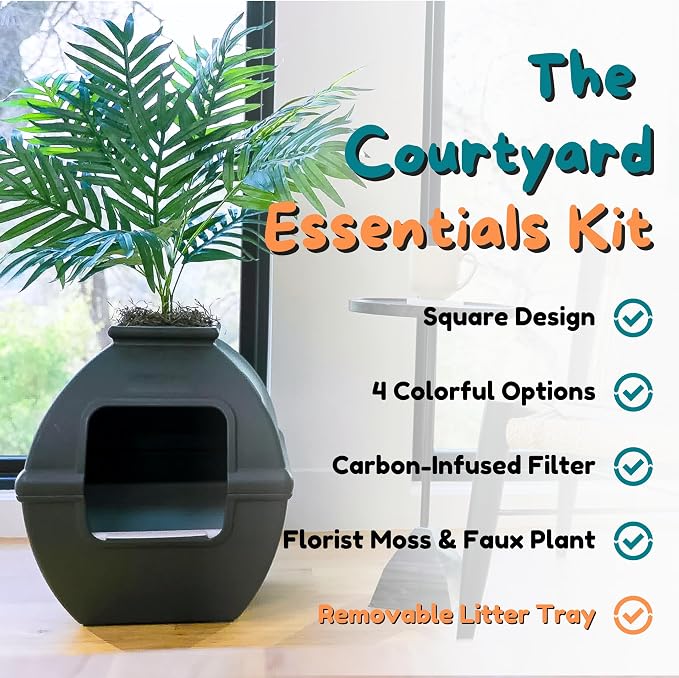 Good Pet Stuff Hidden Litter Box Planter, Decorative Cat Litter Enclosure - Image 5