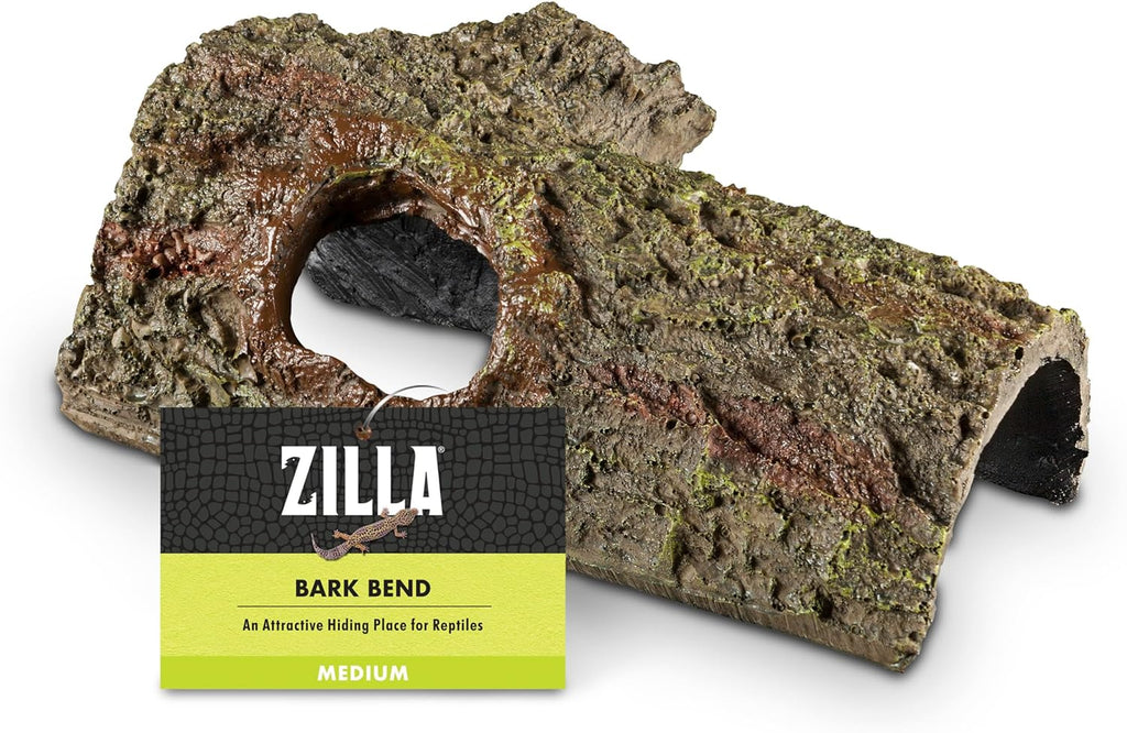 Zilla Pet Reptile Bark Bends, Medium Brown - GlobalHabitat Supply