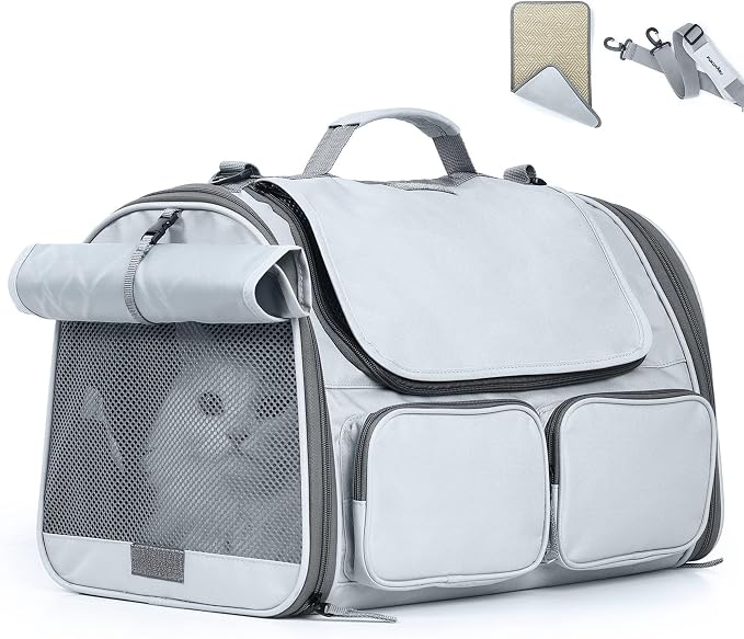 FUKUMARU Cat Carrier, Soft-Sided Small Dog Carrier, Large Cat Travel Bag by FUKUMARU