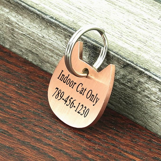 Ultra Joys Cat ID Tag Personalized Pet Tags, Durable Stainless Steel Small Pet - Image 3