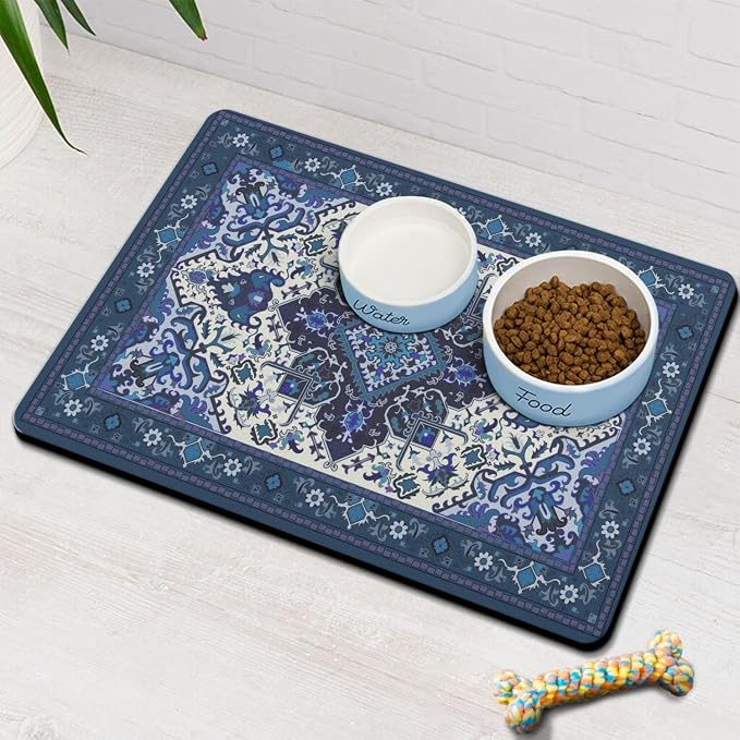 Pet Feeding Mat for Floors Waterproof Dog Mat for Food and Water Absorbent - Image 3