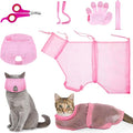 Patelai 5 Pcs Cat Bathing Bag Set Cat Grooming Bag Adjustable Pet Shower Net by Patelai