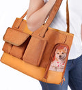 Cat Carrier, Dog Carrier, Pet Carrier, Foldable Waterproof Premium PU Leather by WelcomeToJohomviin