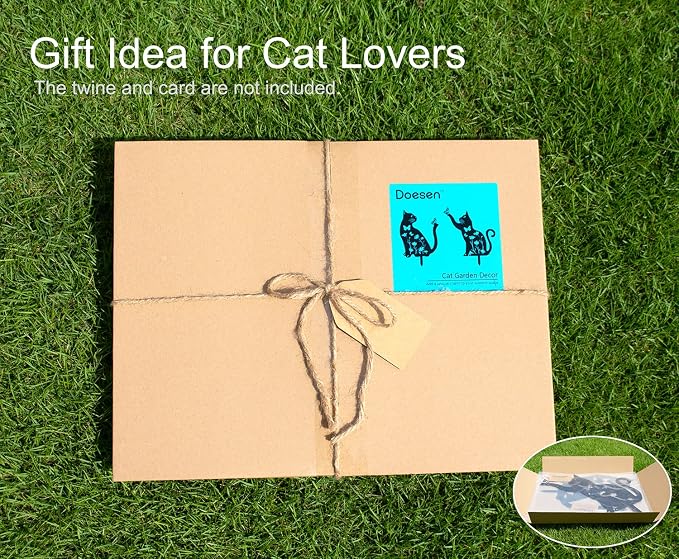 Metal Cat Garden Decor for Outside, Rust Proof Steel Kitten Decor for Kitty - Image 4
