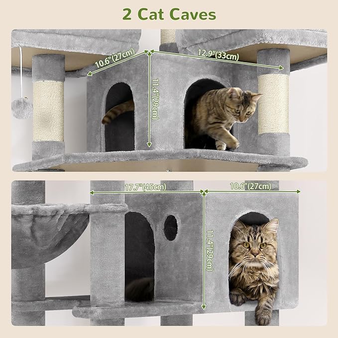 Globlazer Cat Trees and Towers for Multiple Adult Cats, 82-inch XXL Tall Cat - Image 4