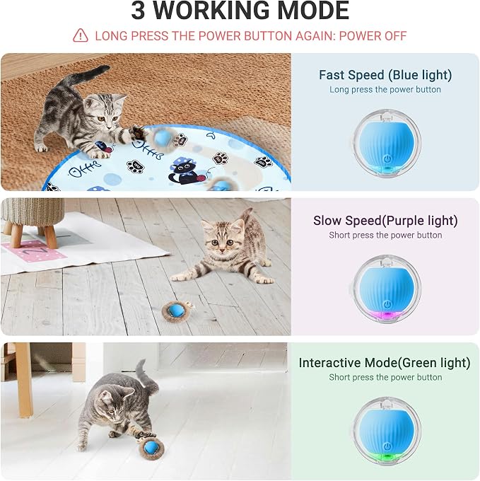 Interactive Cat Toys for Indoor Cats 2025 New Speedy Ball - Image 4
