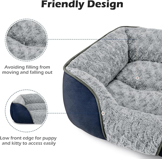 INVENHO Large Dog Bed Rectangle Washable Orthopedic Soft Calming Sleeping - Image 5