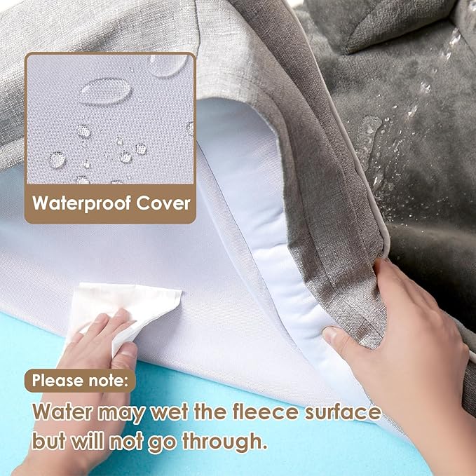 EHEYCIGA Orthopedic Dog Bed for Small Dogs, Waterproof Memory Foam Small Pet - Image 3