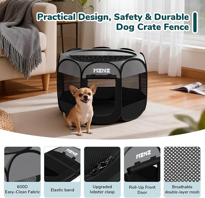 Dog Cat Playpen, Portable Puppy Pet Crate Indoor - Image 6