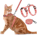 Cat Harness and Leash Set, Adjustable Kitten Harness Escape Proof Cats Harness by Seyezo