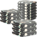 Tegeme 12 Pcs Pet Blankets Soft Fluffy Fleece Dog Cat Warm Paw Print Pattern by Tegeme