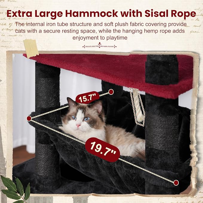 Gothic Cat Tree, Cat Tower for Large Cats - Image 2