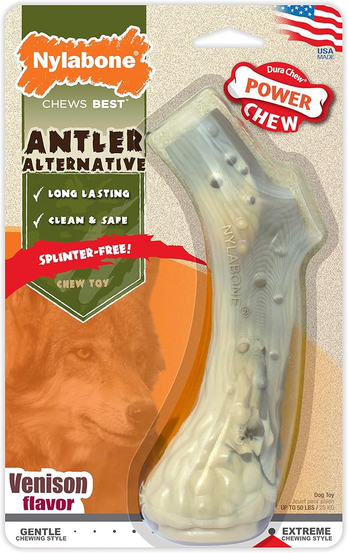 Nylabone Power Chew Antler Alternative Nylon Chew Toy by Nylabone