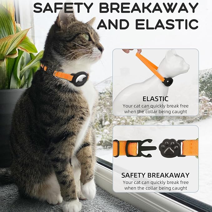 AirTag Cat Collars, Stretchy Collar - Image 4