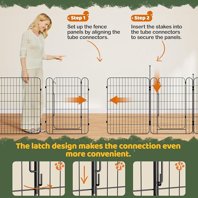 Yaheetech Expandable Dog Playpen, 8 Panel 32 inch Puppy Playpen - Image 5