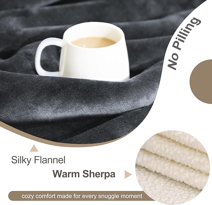 gogobunny Dog Blanket, Waterproof Reversible Sherpa Fleece Throw Blanket - Image 5