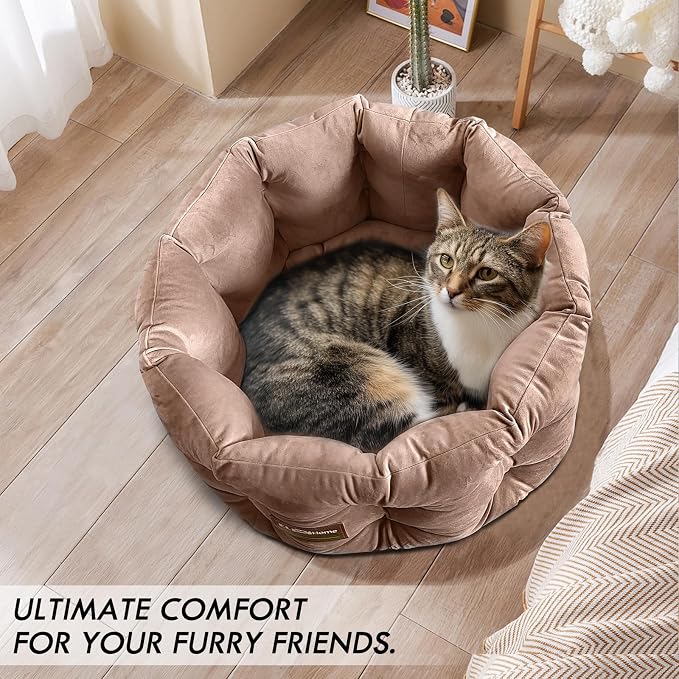 ClevaHome Deep Nest Cat Bed for Small Pets up to 15lbs - Image 2