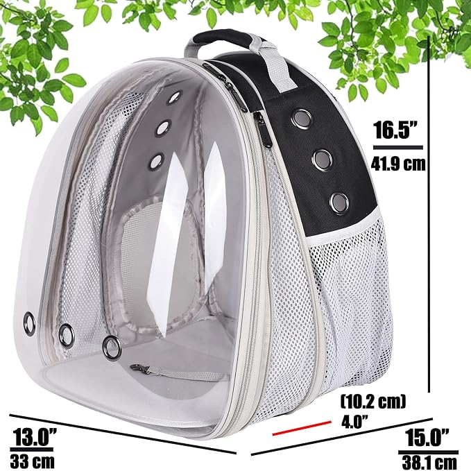 Front Expandable Large Cat Backpack Carrier, Fit up to 20 lbs, Space Capsule - Image 2