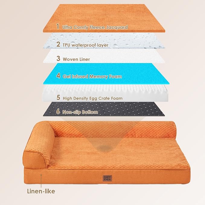 EHEYCIGA Orthopedic Dog Bed Medium Size Dogs, Memory Foam Dog Bed - Image 5