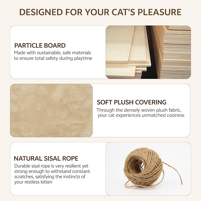 9-in-1 Cat Wall Shelves, Wall Mounted Cats Furniture Set - Image 5