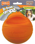 Nylabone Power Play Gripz Felt Basketball Rubber Fetch Toy, Squeaky Ball by Nylabone