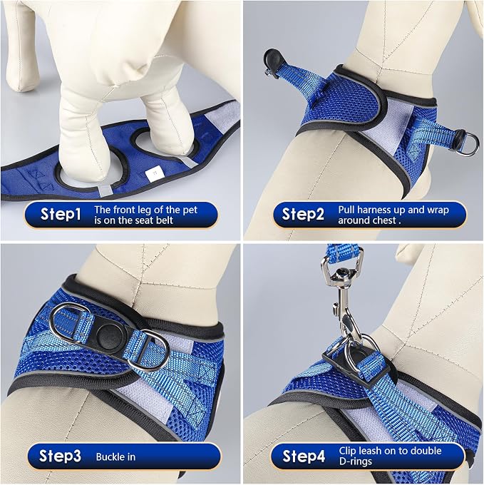 YIMEIS Dog Harness and Leash Set, No Pull Soft Mesh Pet Harness, Reflective - Image 2