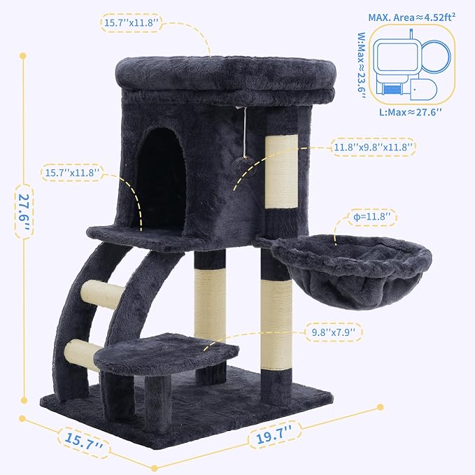 Heybly Cat Tree Tower, Cat condo - Image 6