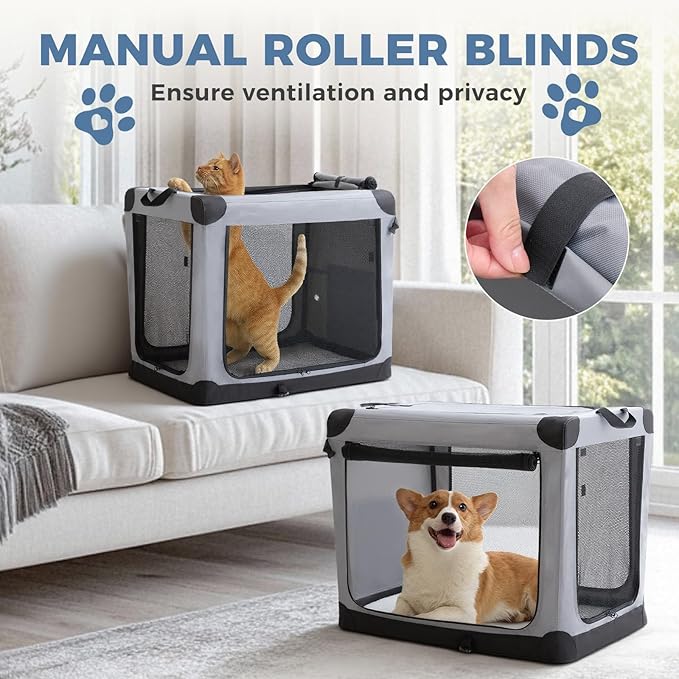 DUMOS Dog Crate 30 Inch Travel Cat Pet Carrier - Image 2