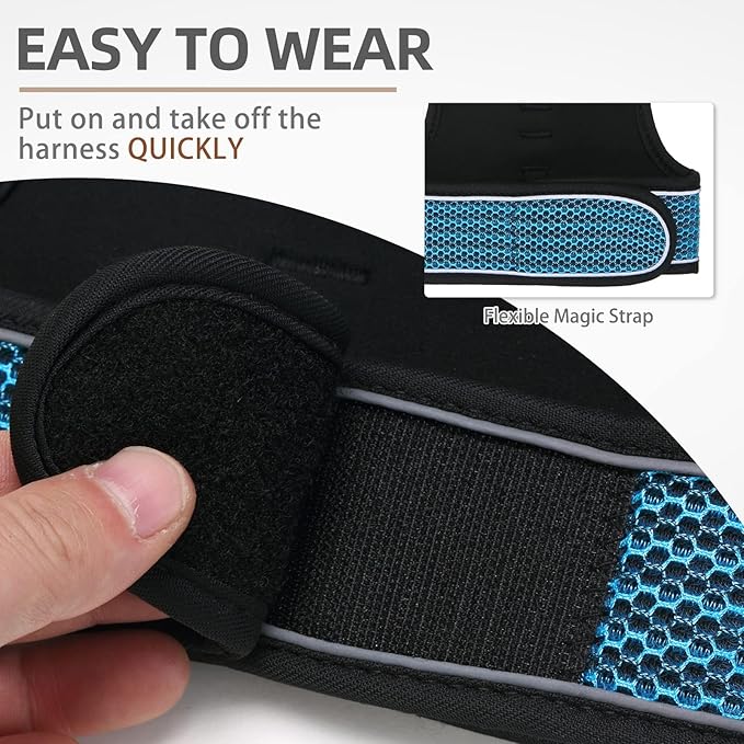 PUPTECK Soft Mesh Cat Vest Harness and Leash Set Puppy Padded Pet Harnesses - Image 4