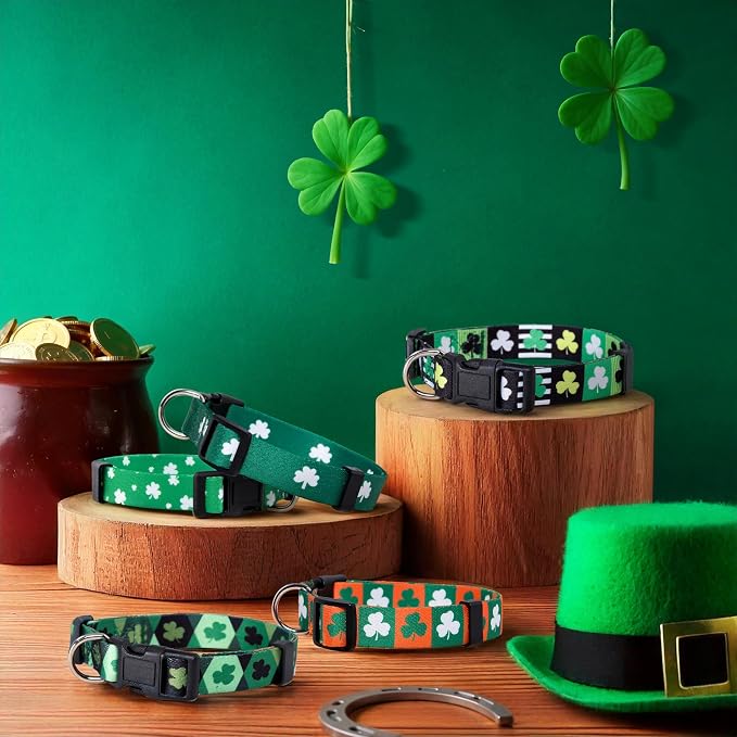 Native Pup St Patricks Dog Collar- Saint Patrick Green Shamrock Pet Collars- - Image 5