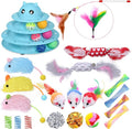 UPSKY 24 PCS Cat Toys, 3-Level Turntable Kitten Toys Set, Interactive Cat by UPSKY
