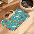 Dog Paws Cat Food Mat, Bones Absorbent Pet Feeding Mat by Unknown
