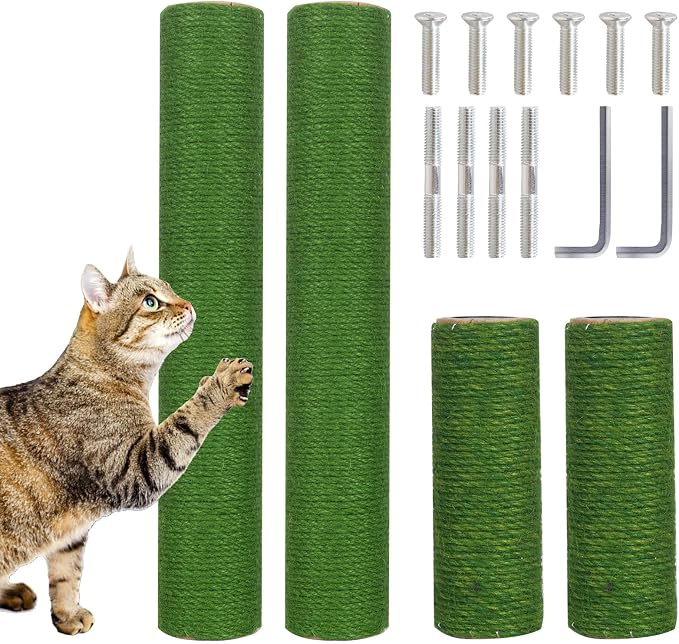 PowerKing Natural Sisal Replacement Scratching Post, 4 Pieces M8 Cat Scratch by PowerKing